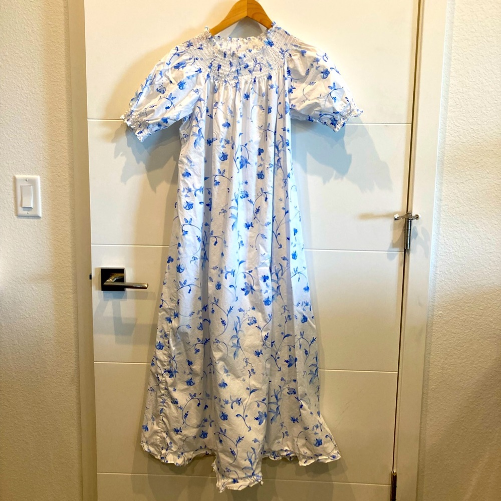 Hill House Home Caroline Nap Dress — blue floral — XS — NWOT — brand tag…